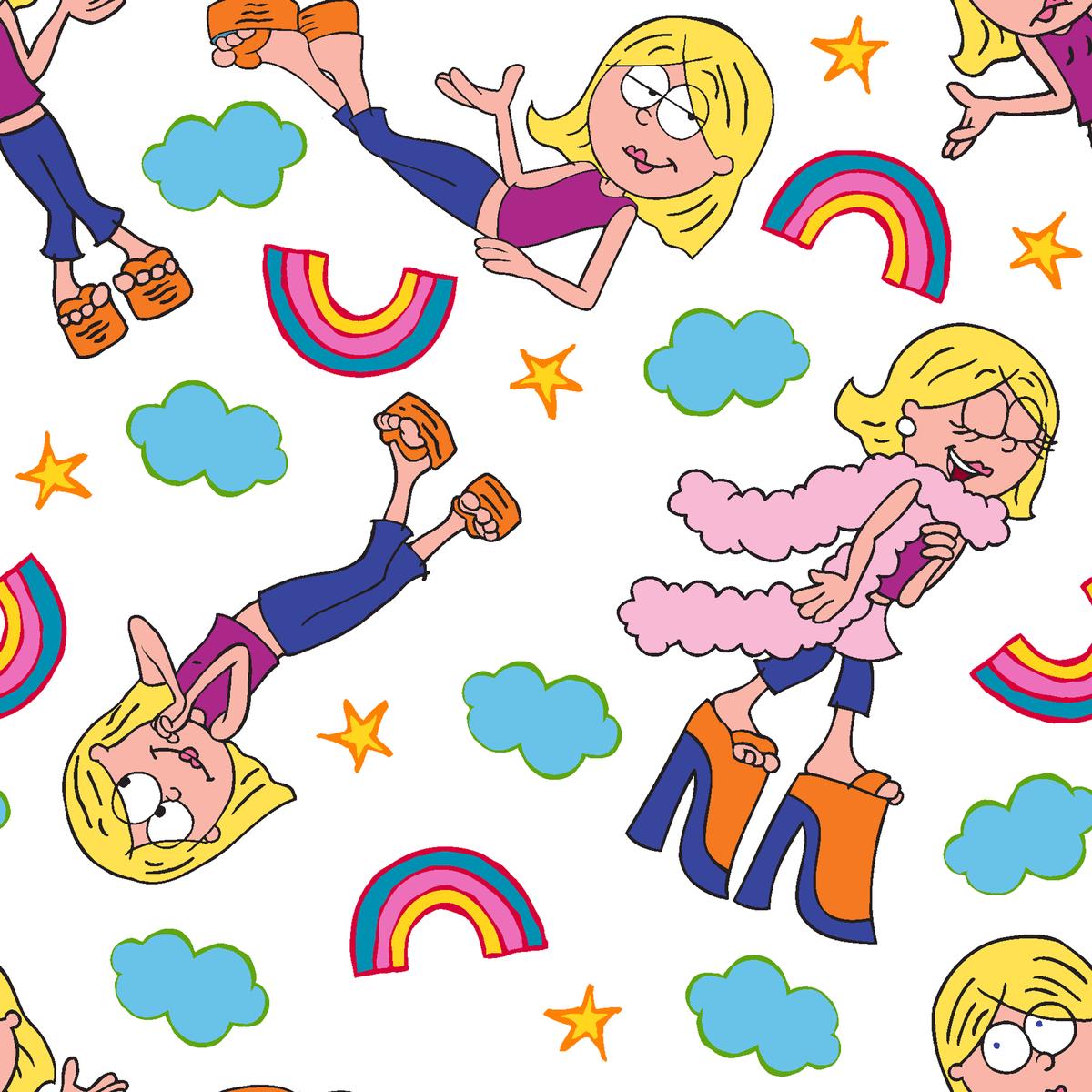 Disney Lizzie McGuire Retro Sky Packed Fabric