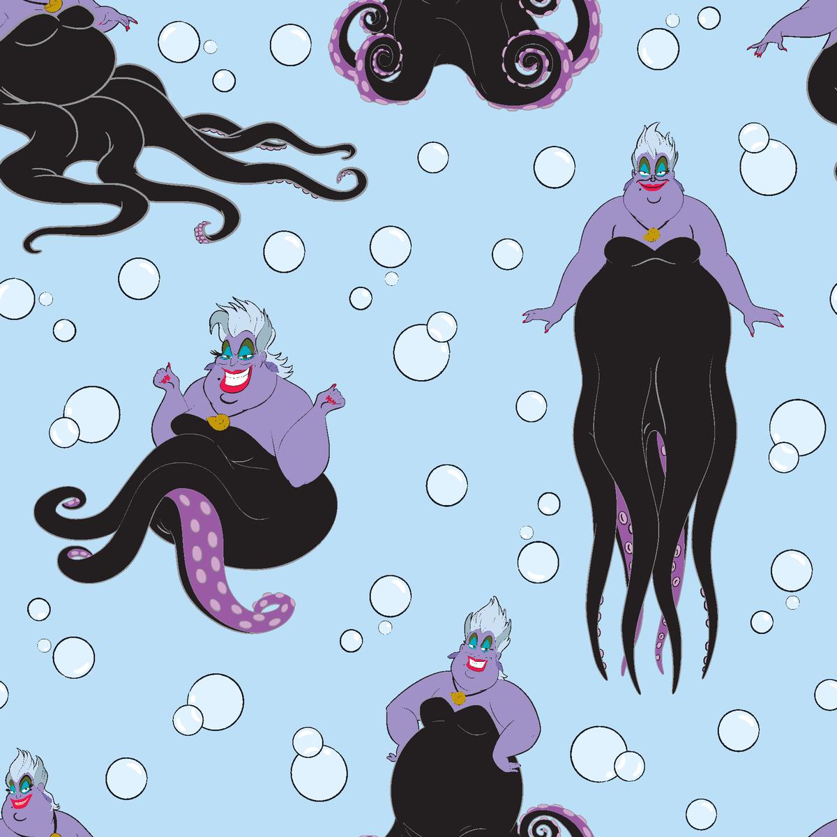 Disney Villains Ursula in Bubbles Fabric