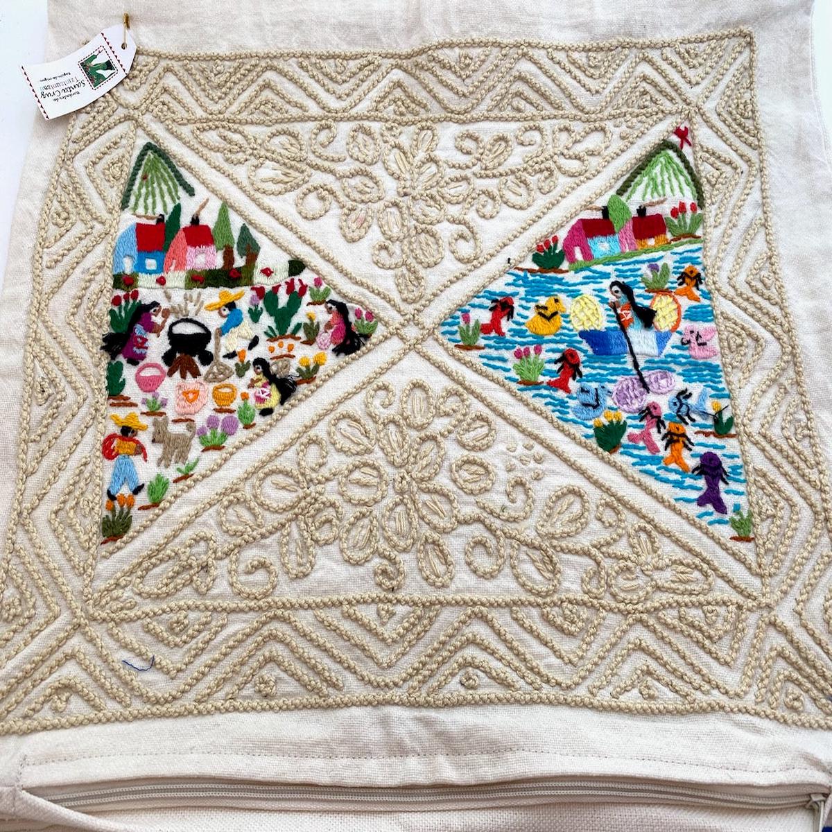Embroidered Pillow Cover - Style B