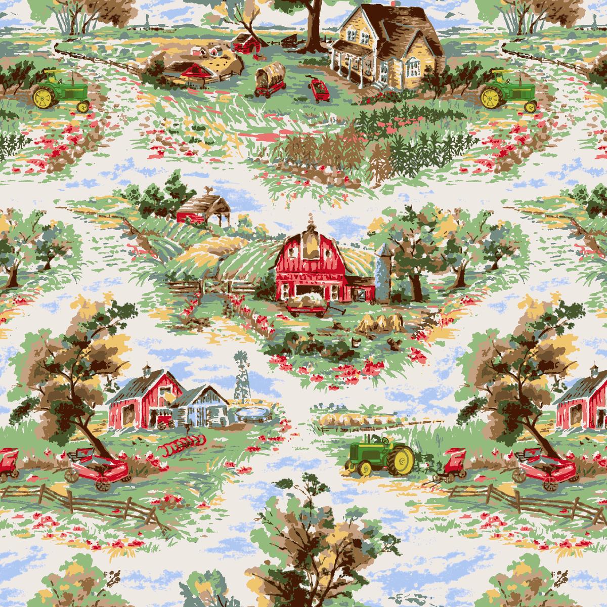 John Deere Prairie Barn Landscape Fabric