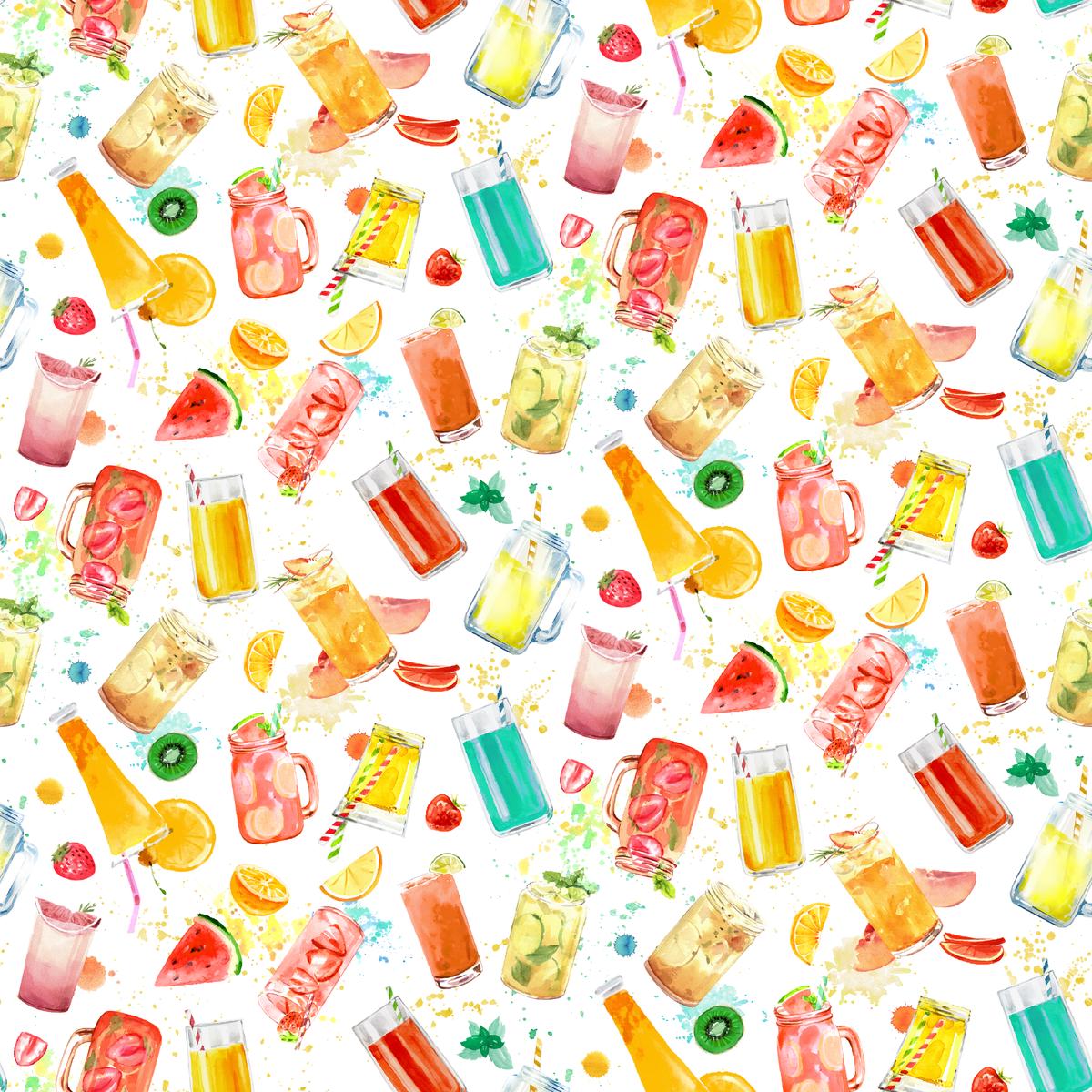 Kate Ward Thacker - Summer Splash - Colorful Cocktails Fabric