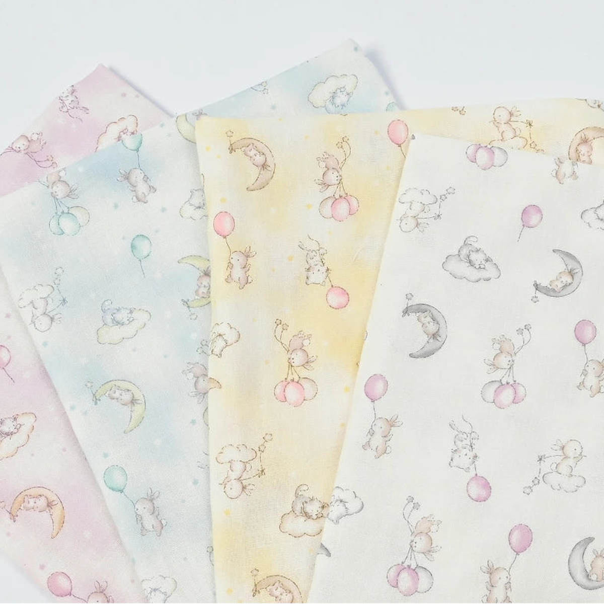 Kitty-cat and Bunny Cotton Double Gauze YPA-66020-2