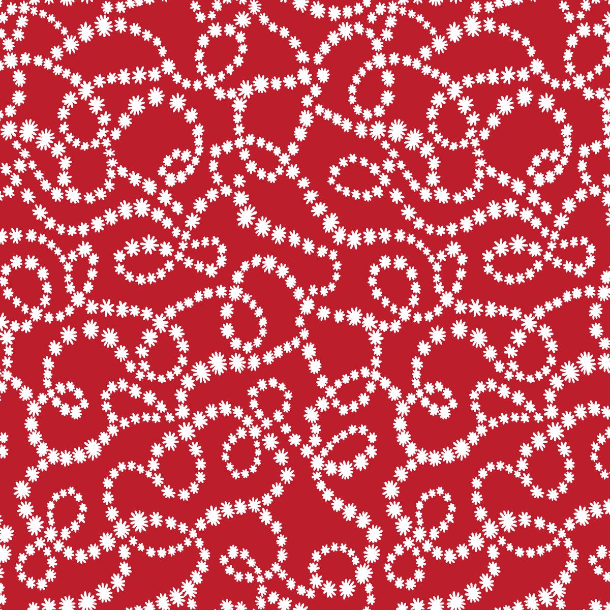 Pearl Swirl, Red Fabric