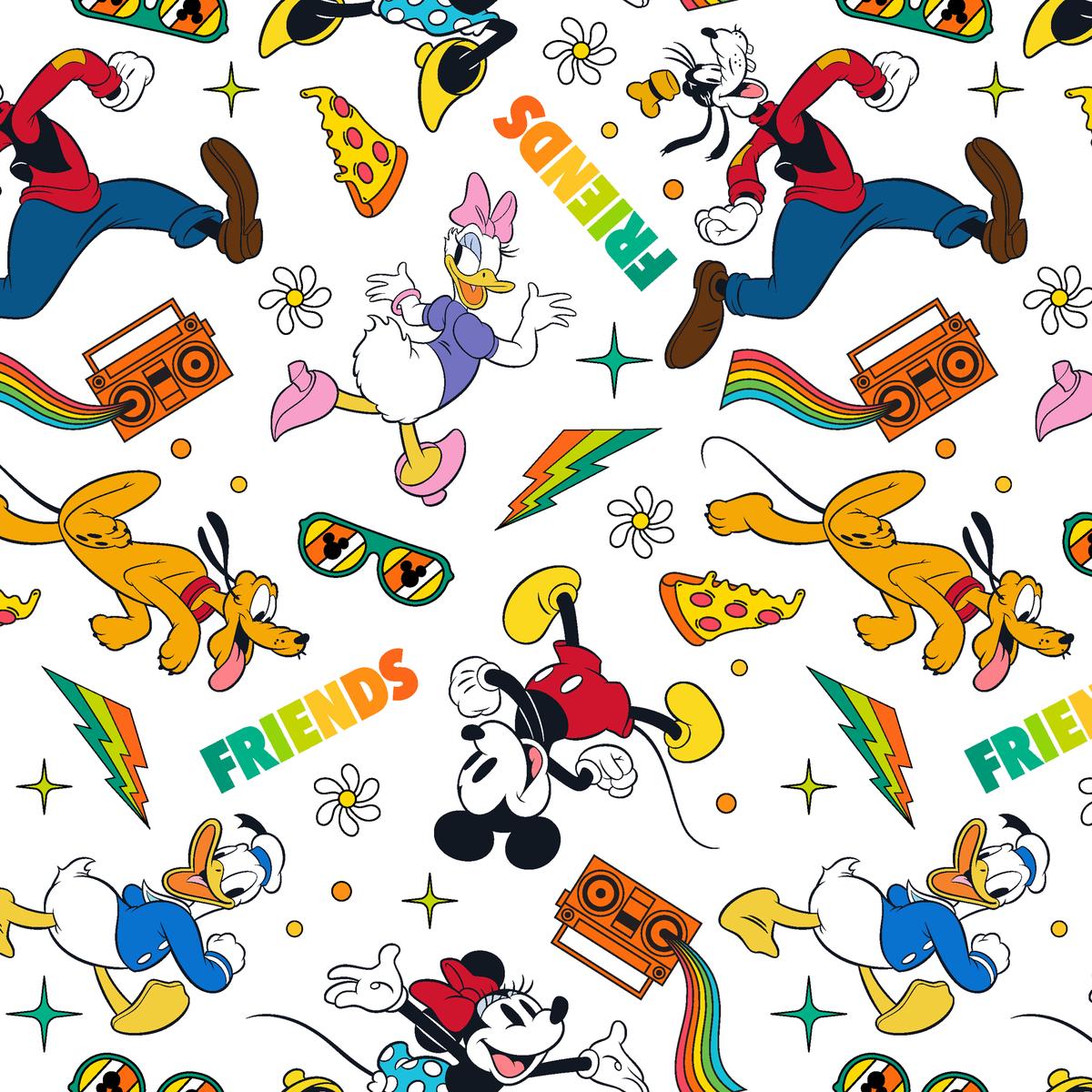 Disney Mickey & Friends Retro Friends Fabric