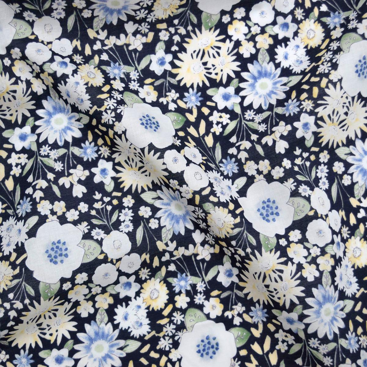 Flownny Vintage Floral Cotton Lawn - Navy NFA-1050-52