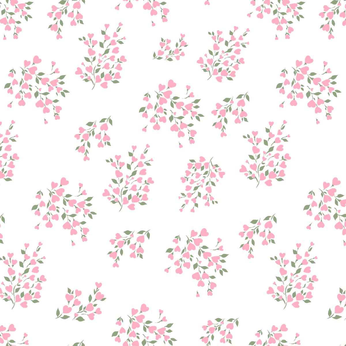 Love Tree on Pink Fabric