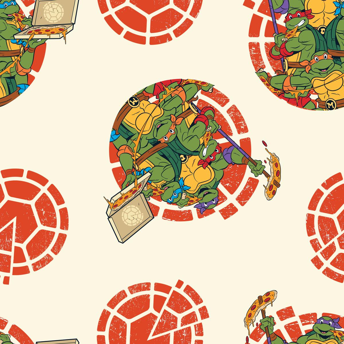 Nickelodeon TMNT Cream Shell Fabric