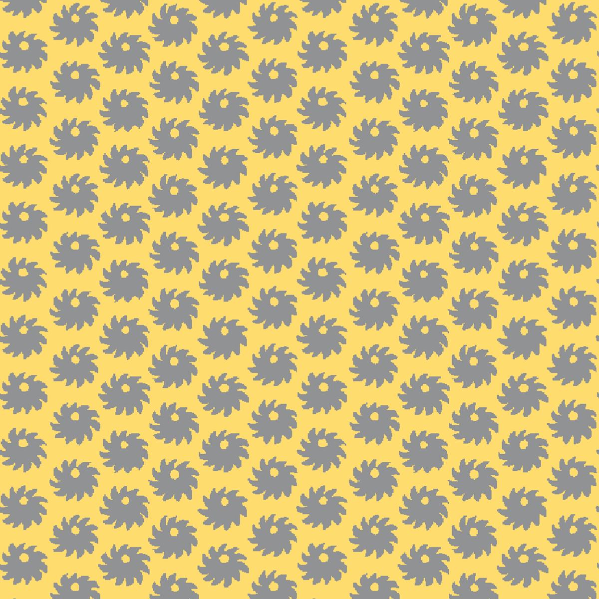 Candy Swirl - Gray Yellow Pinwheel Fabric