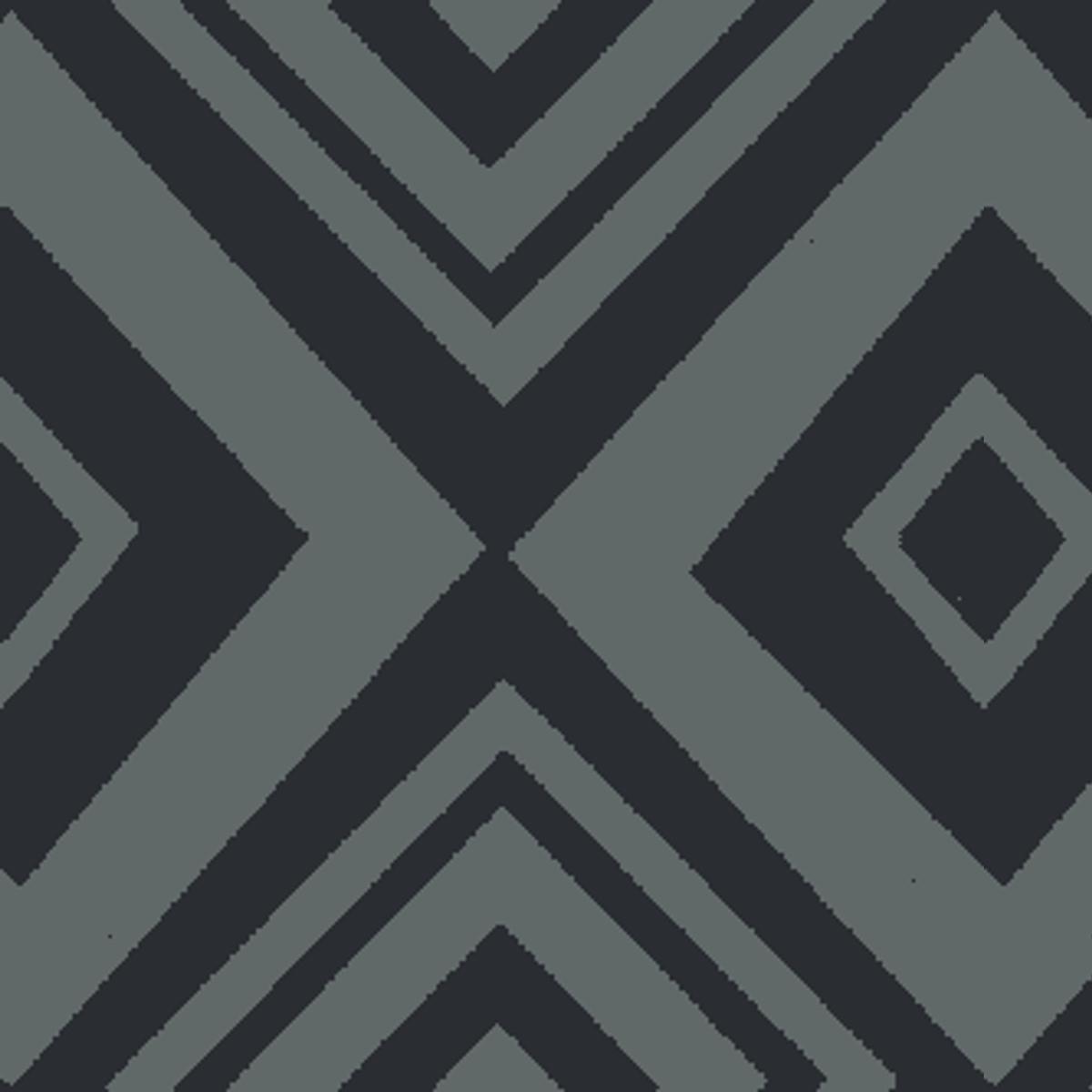Geo Egypt on Charcoal Fabric