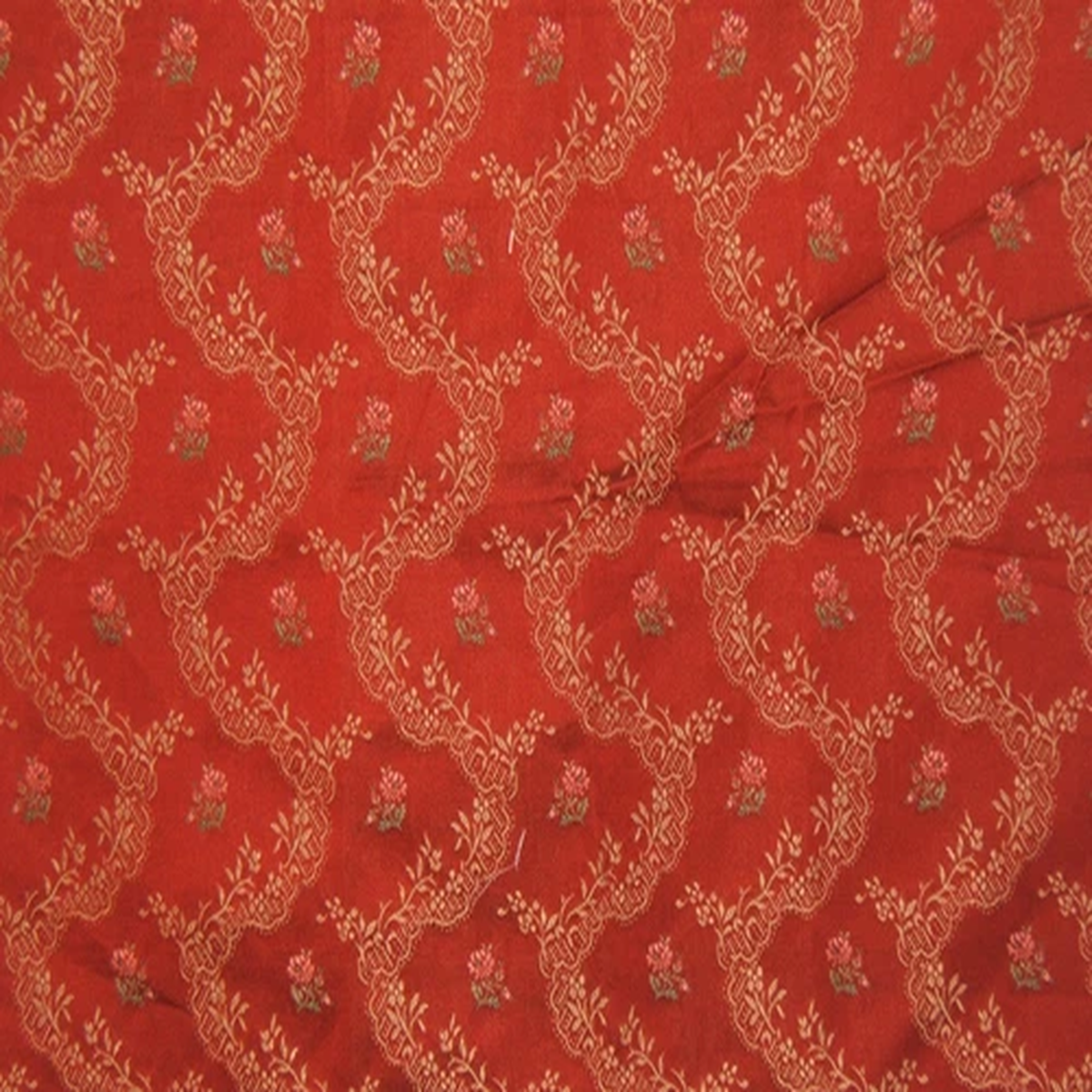 Highland Court, Tea Roses, Embroidered Brocade, Remnant, Various Colors