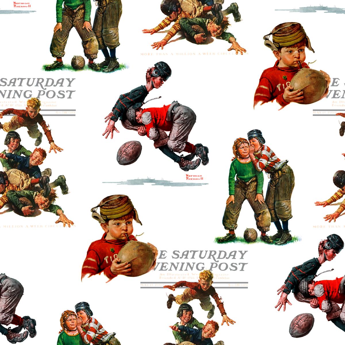 Saturday Evening Post - Nostalgic Pastimes - Vintage Football Fabric
