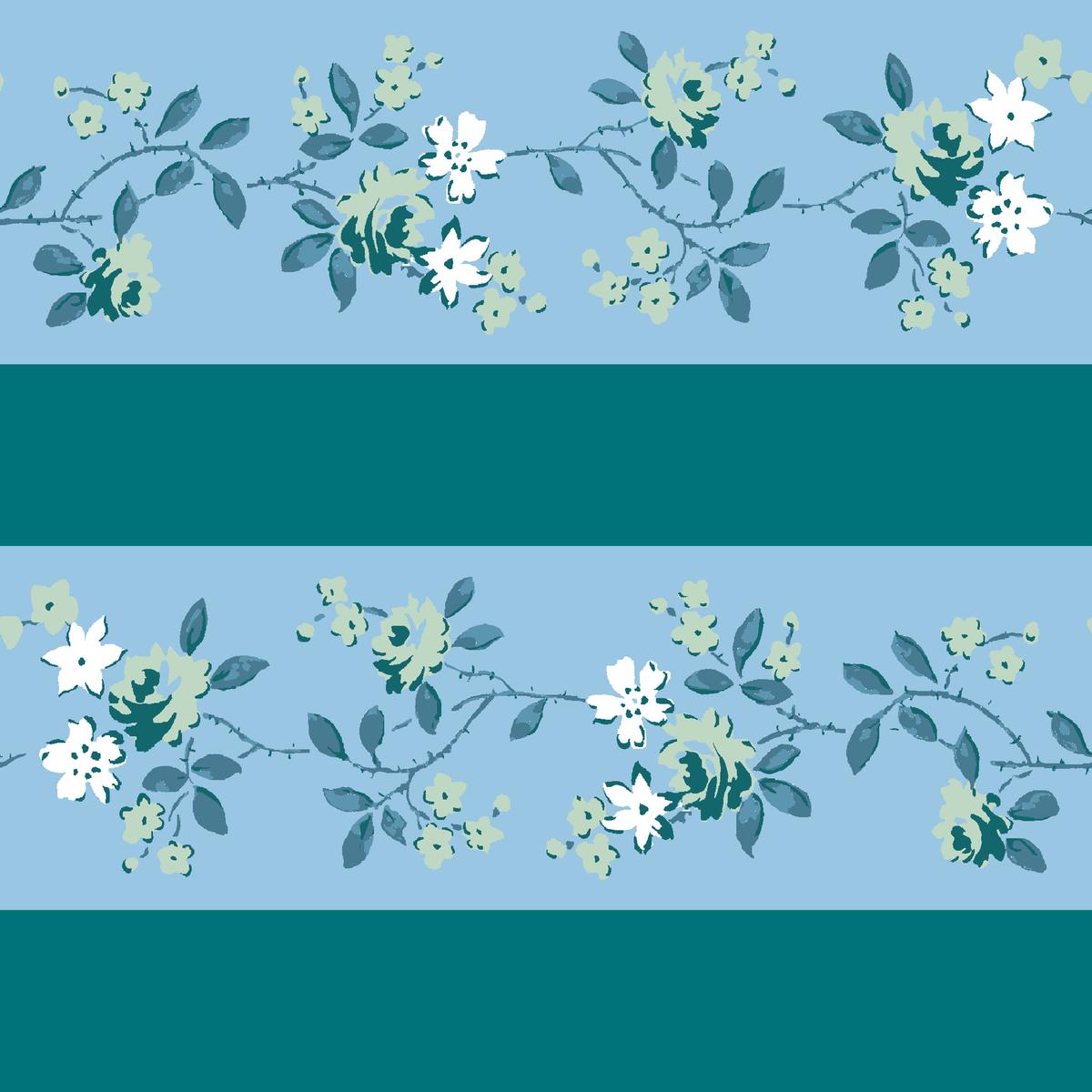Tulle on Posy Green Fabric