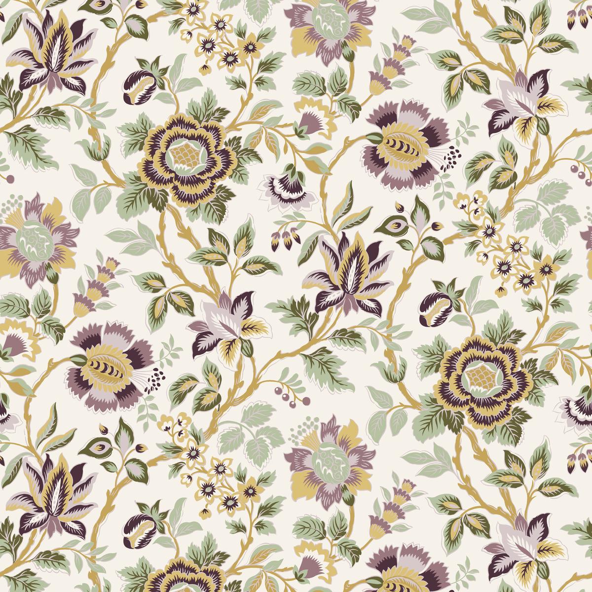 Farmhouse Chintz Vintage Floral in Mauve Fabric
