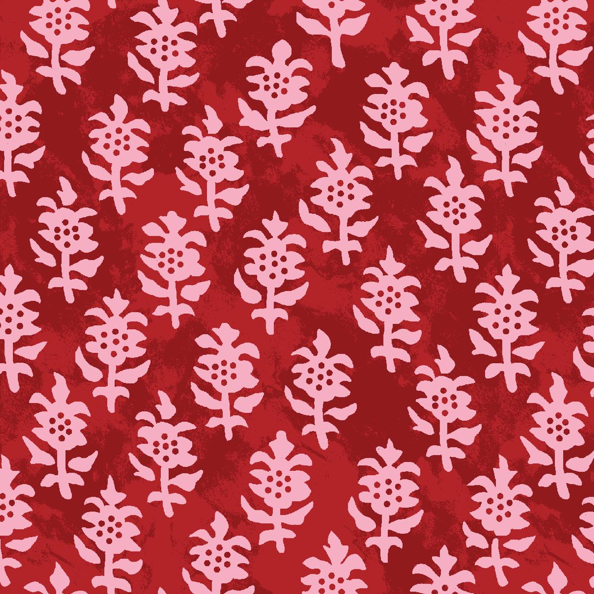 Love Block in Crimson Fabric