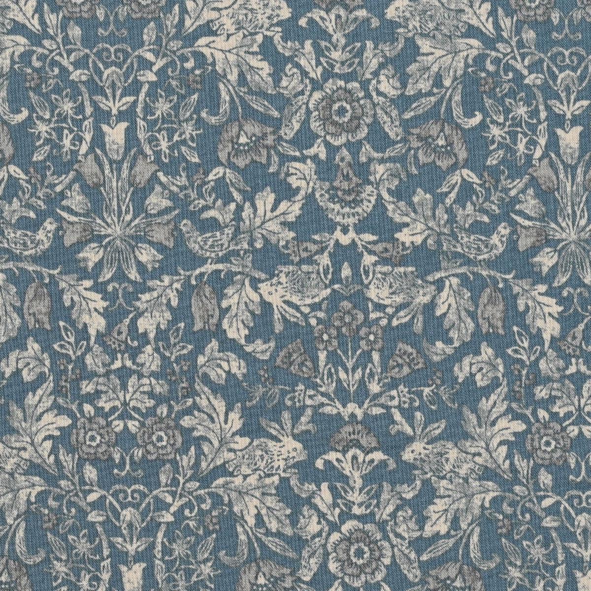 Natural Garden Brushed Cotton Sheeting - Blue YGA-86090-1