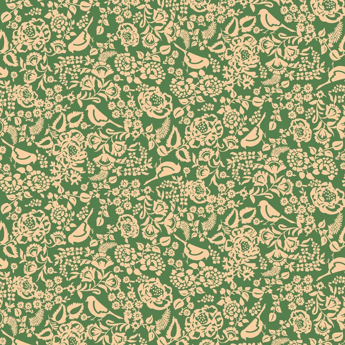 Winslet on Green Fabric