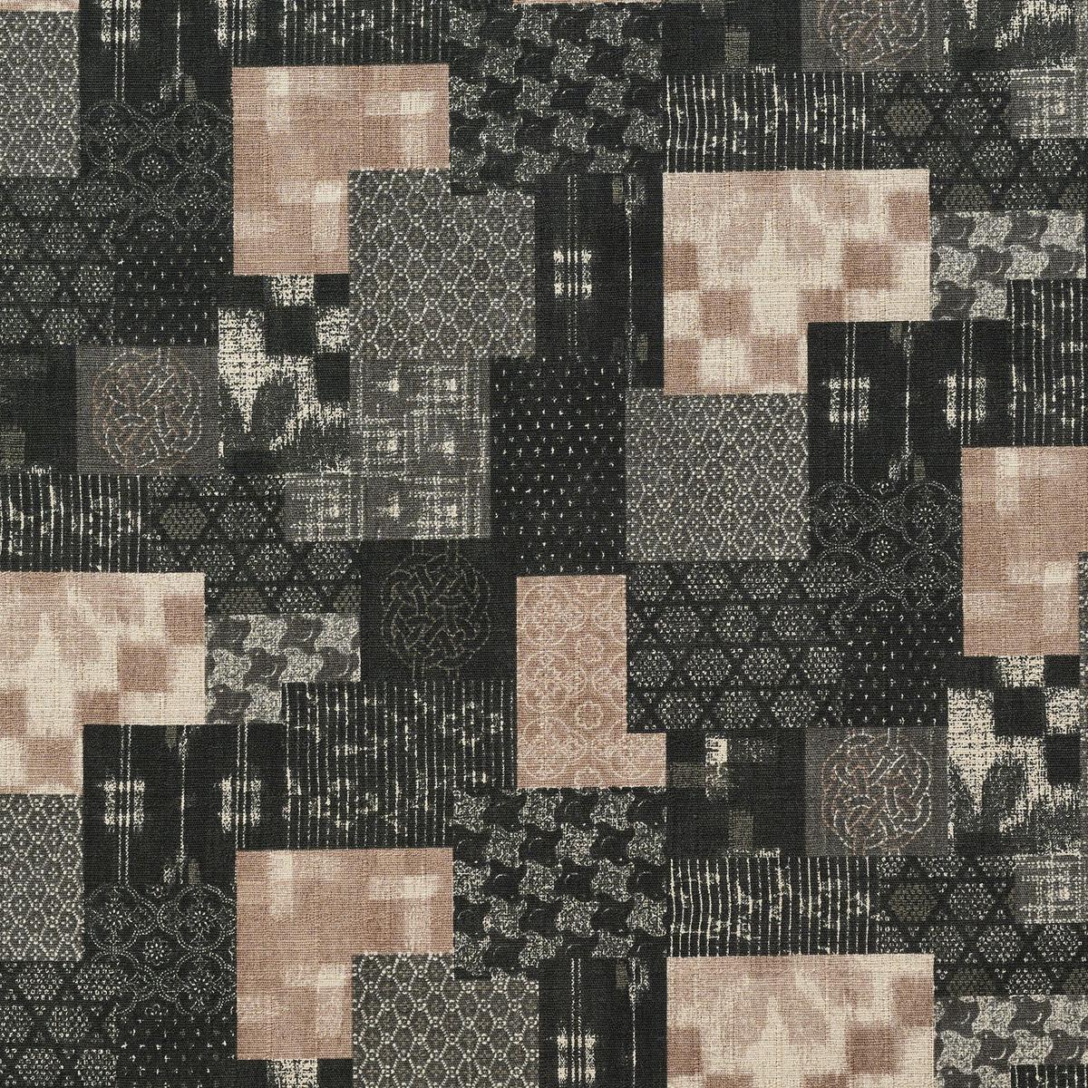 Boro Japan Patchwork Cotton Dobby - Black YKA-36050-1