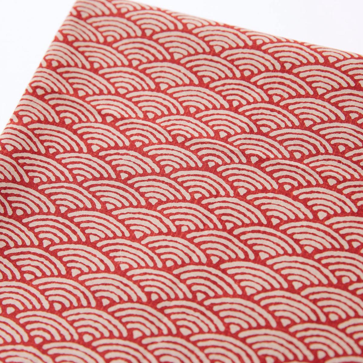 Seigaiha Wave Cotton Broadcloth - Red KW-3656-2
