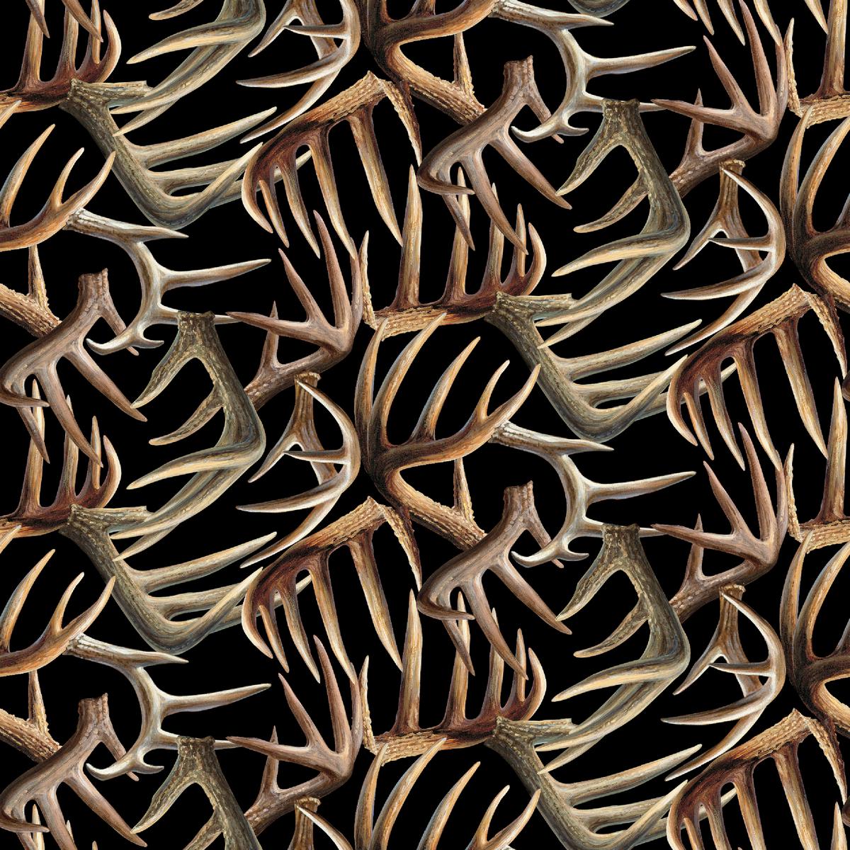 Wild Wings Eastern Edge Deer Antlers Fabric