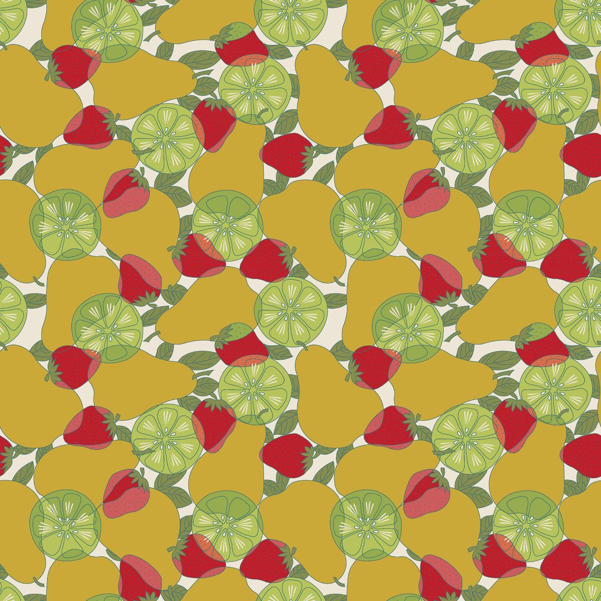 Citrus Pop - Golden Fruit Fabric