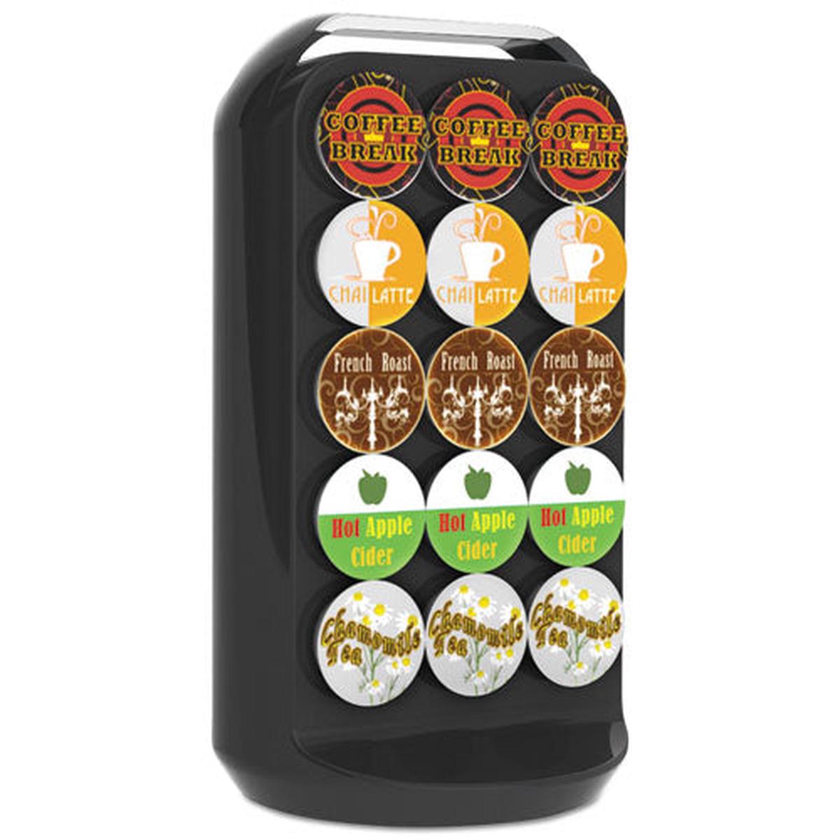 Coffee Pod Carousel, Fits 30 Pods, 6 7-8 X 6 7-8 X 12 5-8, Black