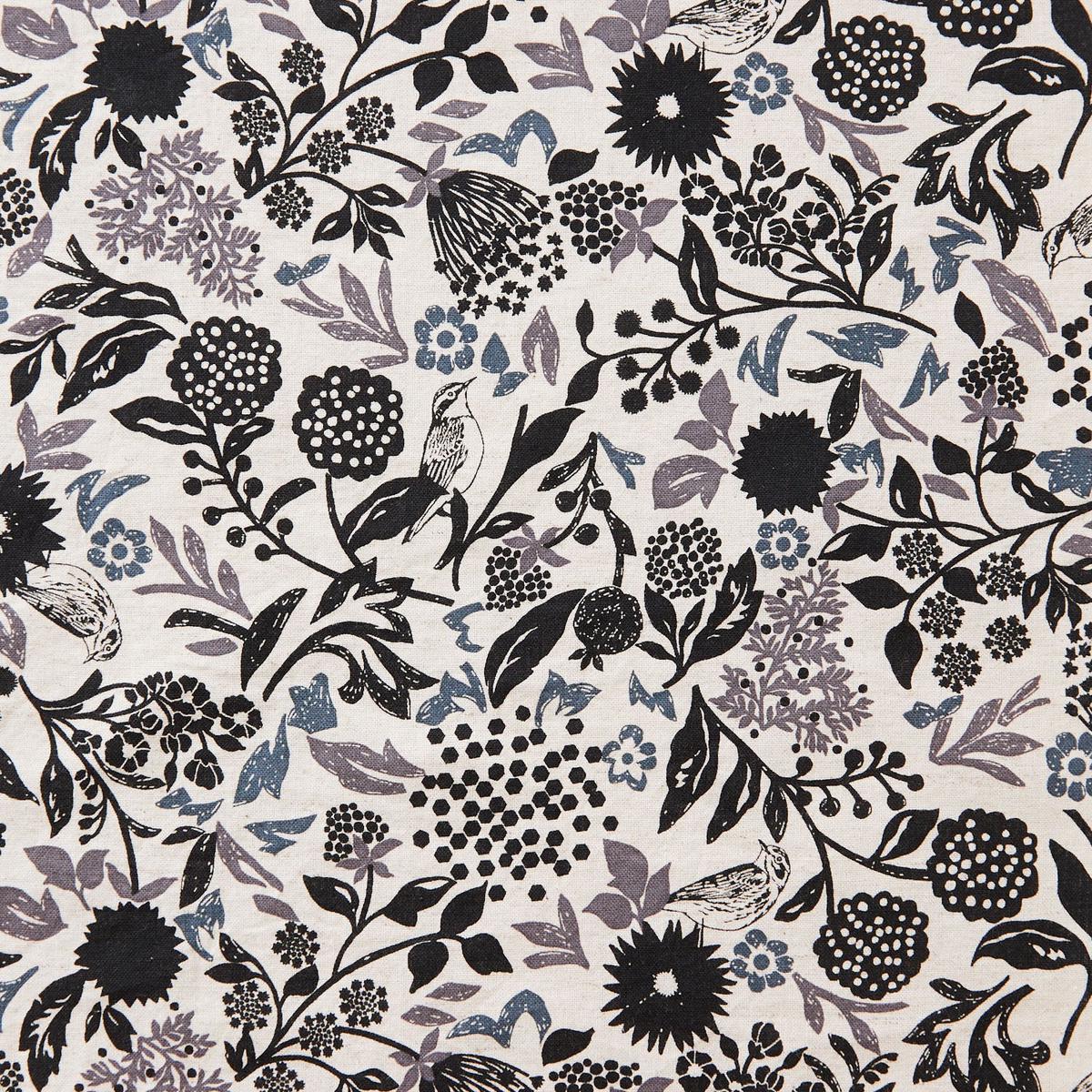 echino Murmur Cotton Linen Sheeting - White x Black EKX-98130-31
