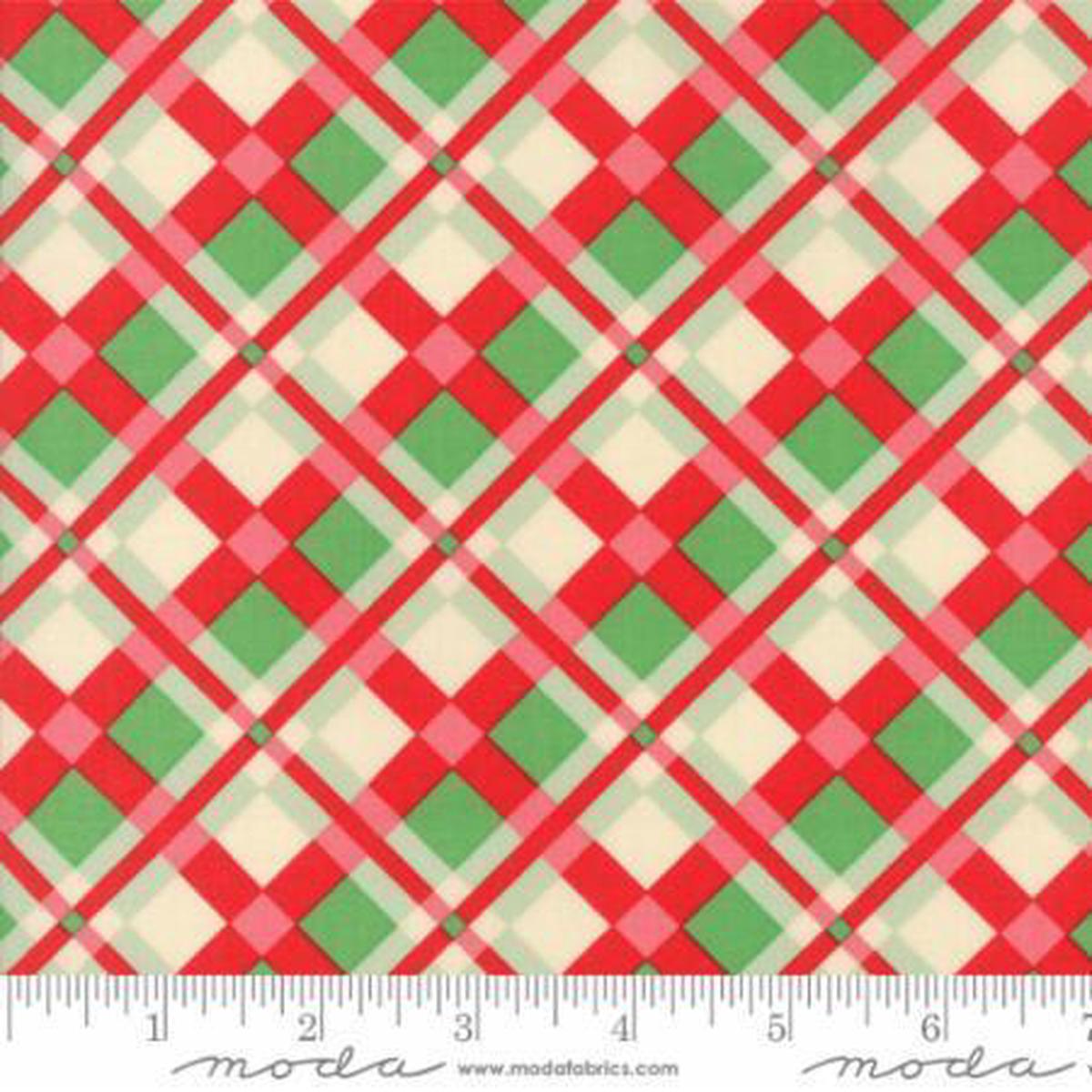 Fabric, Swell Sweet by Urban Chiks for Moda Fabrics - Plaid, Red with Green