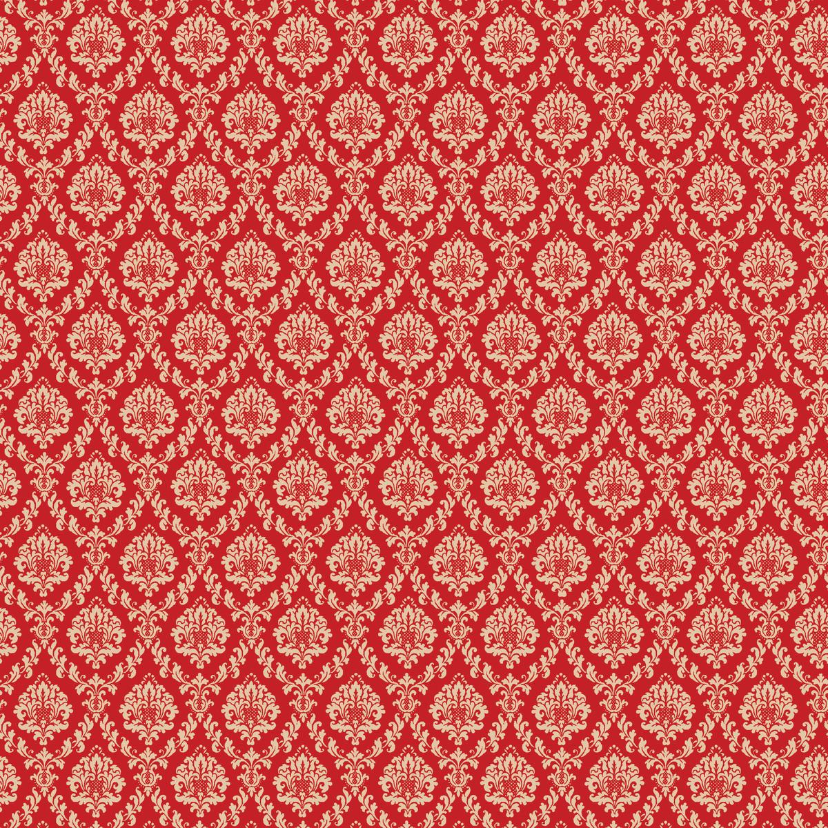 Grand Brocade on Red Fabric