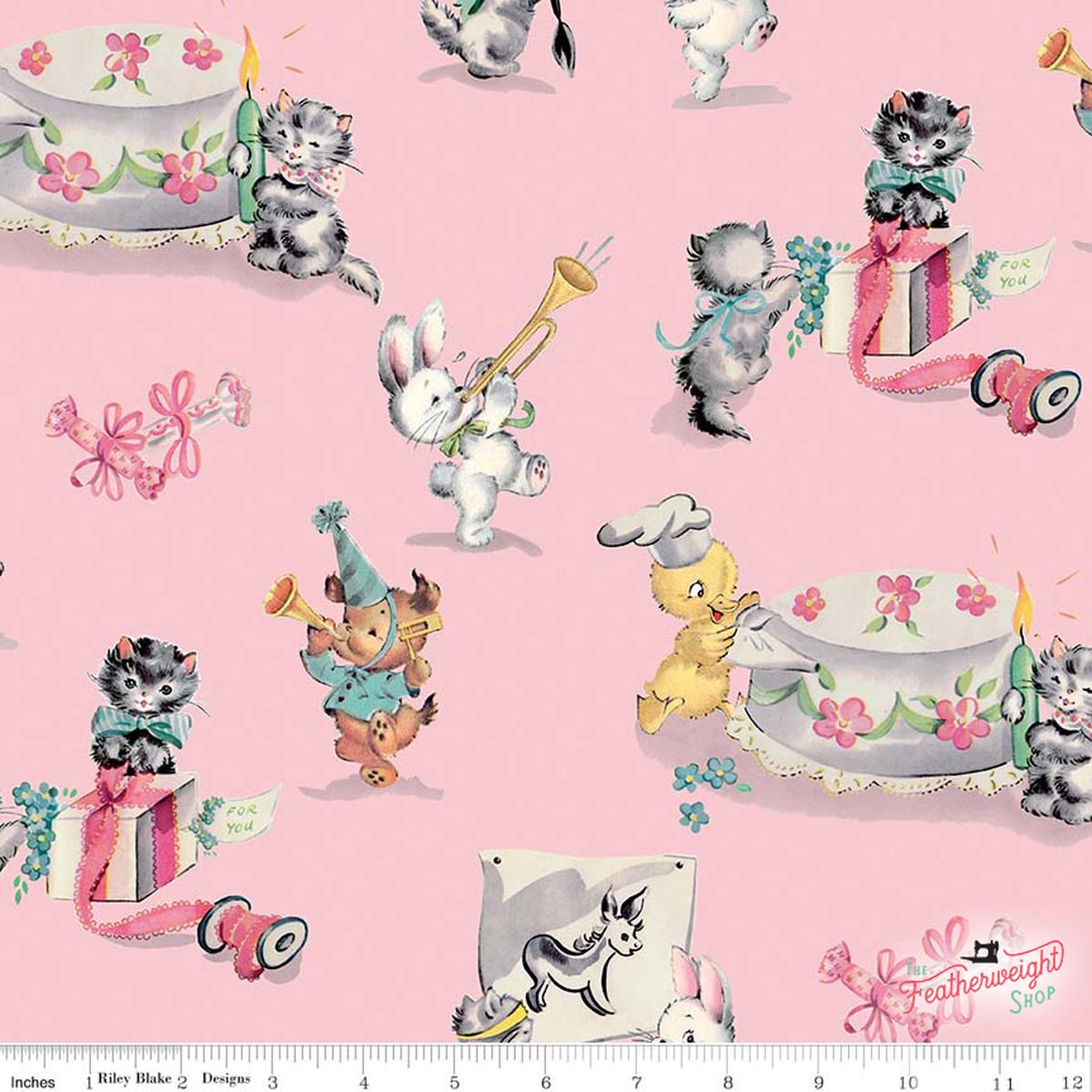 Fabric, Perfect Party by Lindsay Wilkes for Penny Rose Fabrics - MAIN PINK (by the yard)