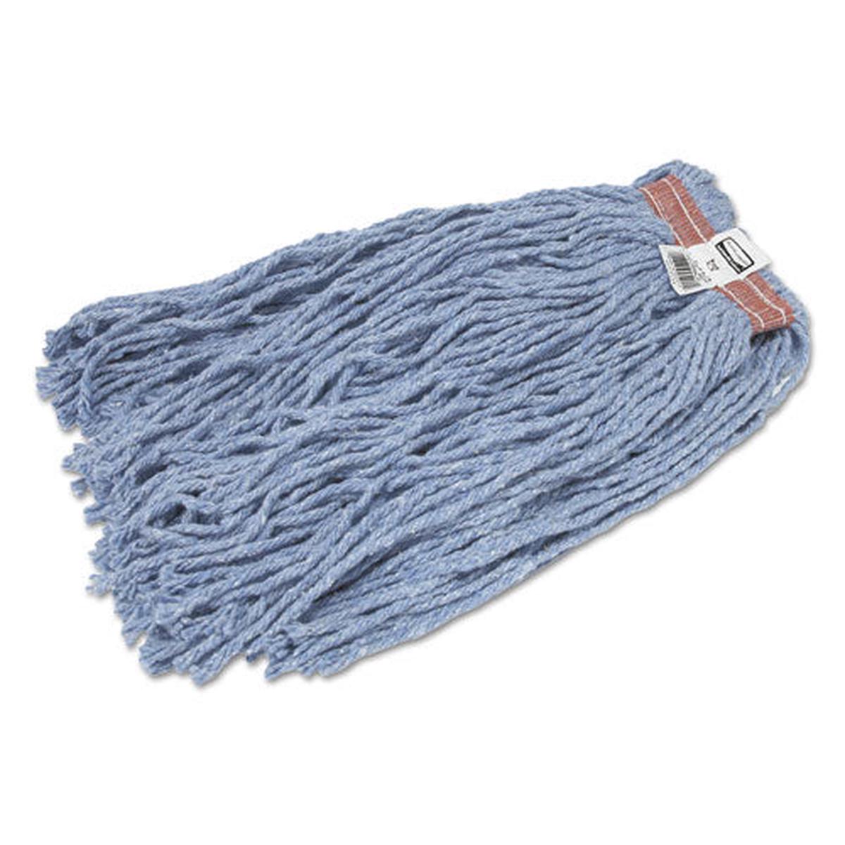 Cut-end Blend Mop Head, Cotton-synthetic, Blue, 20 Oz, 1