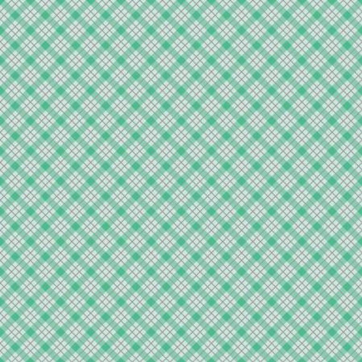 Fabric, Lily by Sue Penn for Penny Rose Fabrics - PLAID MINT (by the yard)