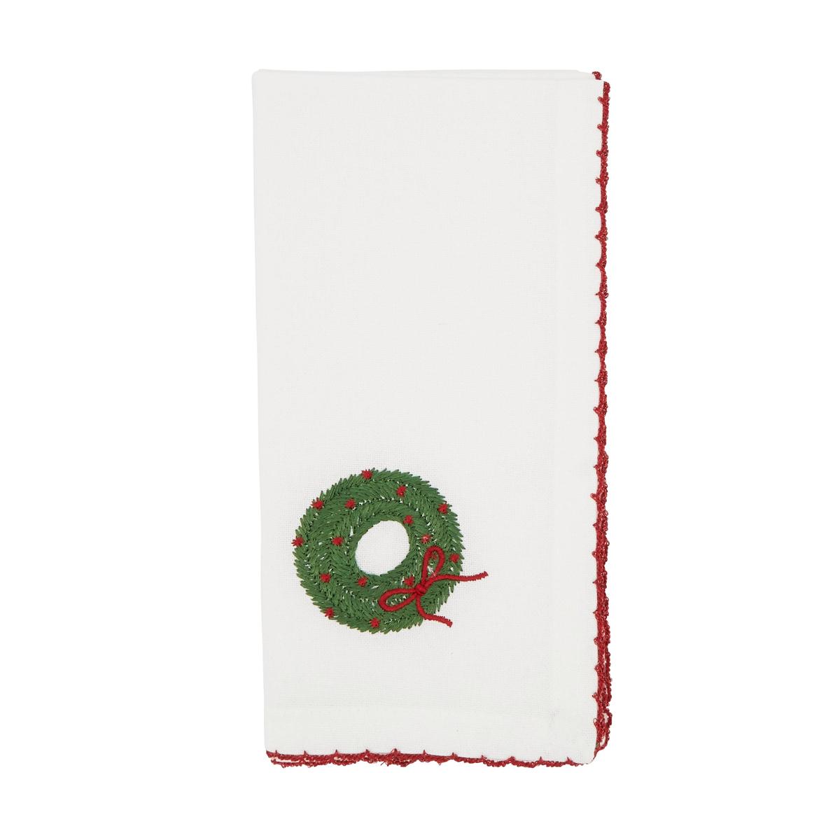 Whip Stitch Wreath Napkin