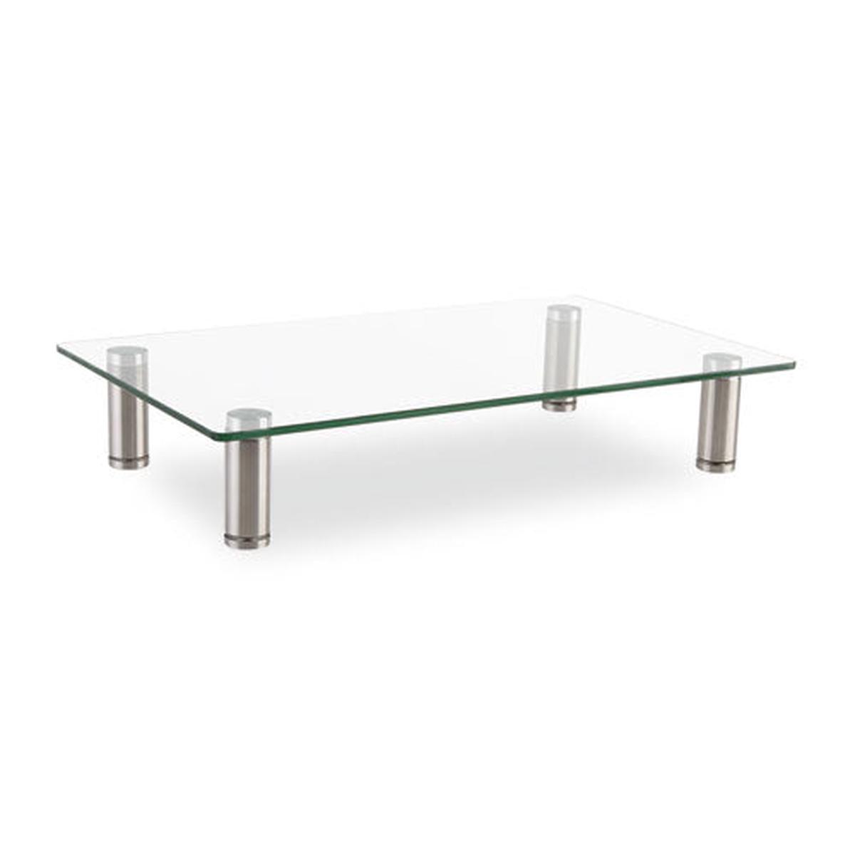 Adjustable Tempered Glass Monitor Riser, 15.75