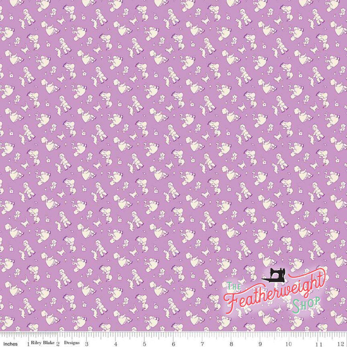 Fabric, Storytime 30's by Penny Rose for Riley Blake Designs - CHILDREN PURPLE (by the yard)