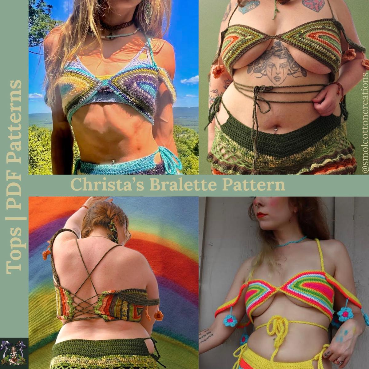 Christas Flower Bralette - DIY Crochet Festival Top PDF Pattern