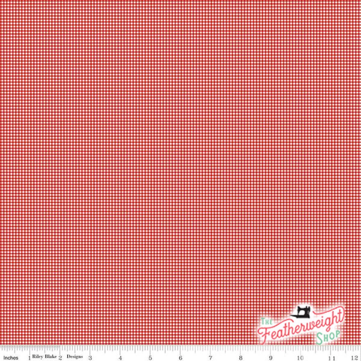 Fabric, Love Letters by Lindsay Wilkes for Riley Blake Designs - Red Gingham (by the yard)