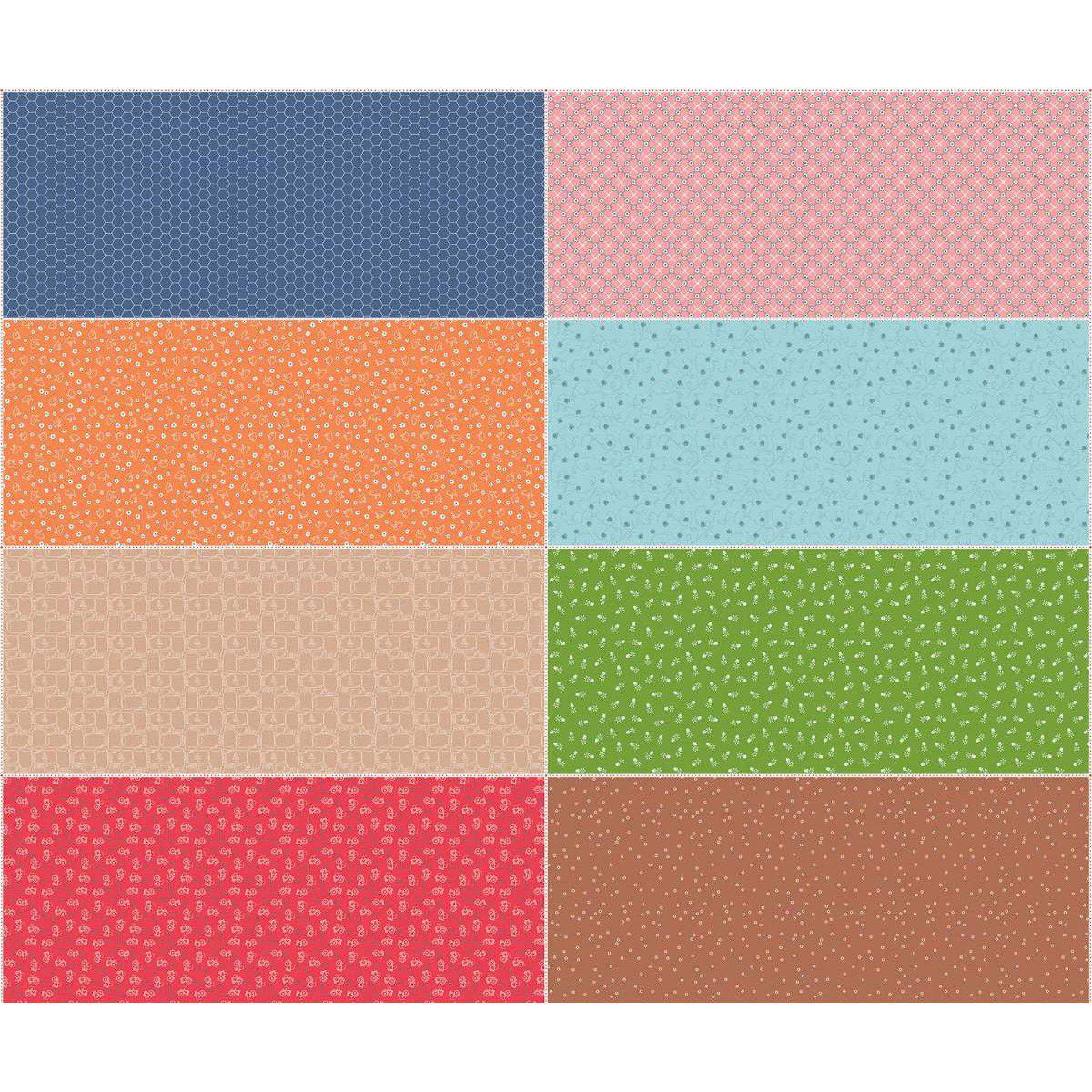 Fabric, Farm Girl Vintage by Lori Holt FAT EIGHTH PANEL ONE (by the panel)