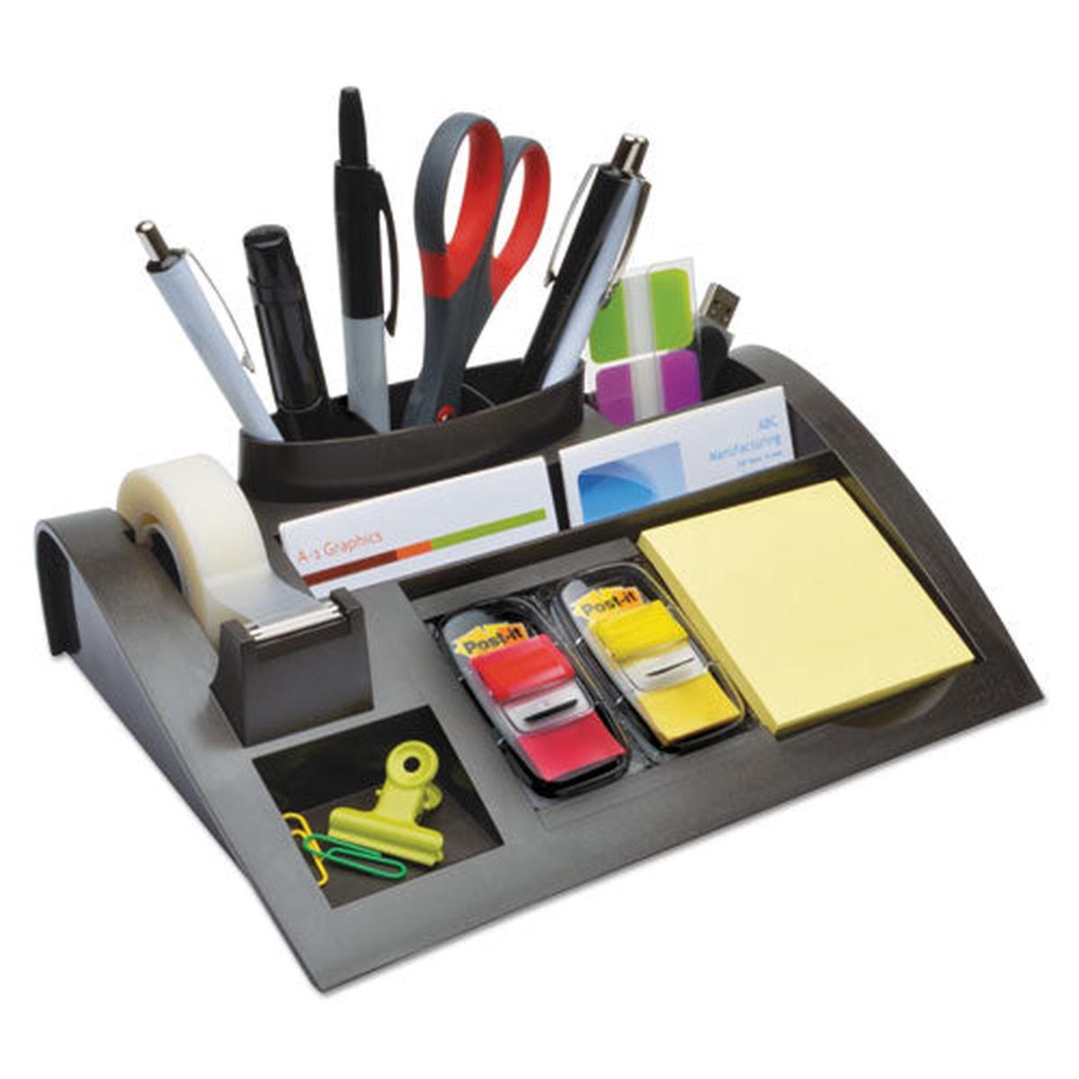 Notes Dispenser With Weighted Base, Plastic, 10 1-4