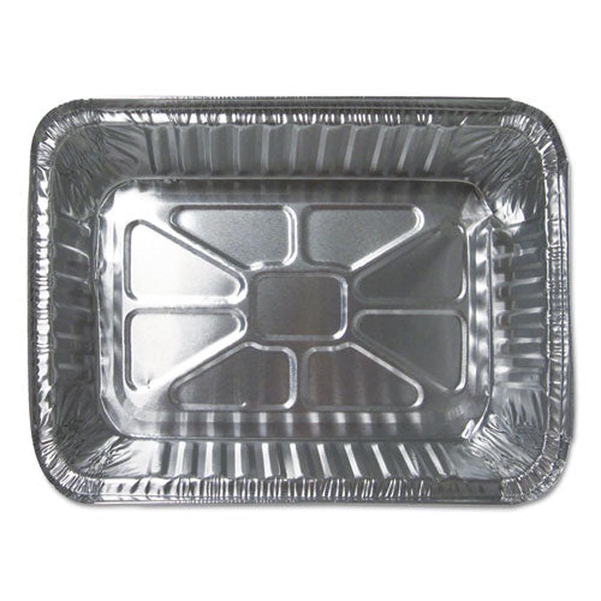 Aluminum Closeable Containers, 2.25 Lb Oblong, 8.69 X 6.13 X 2.13, Silver, 500-carton