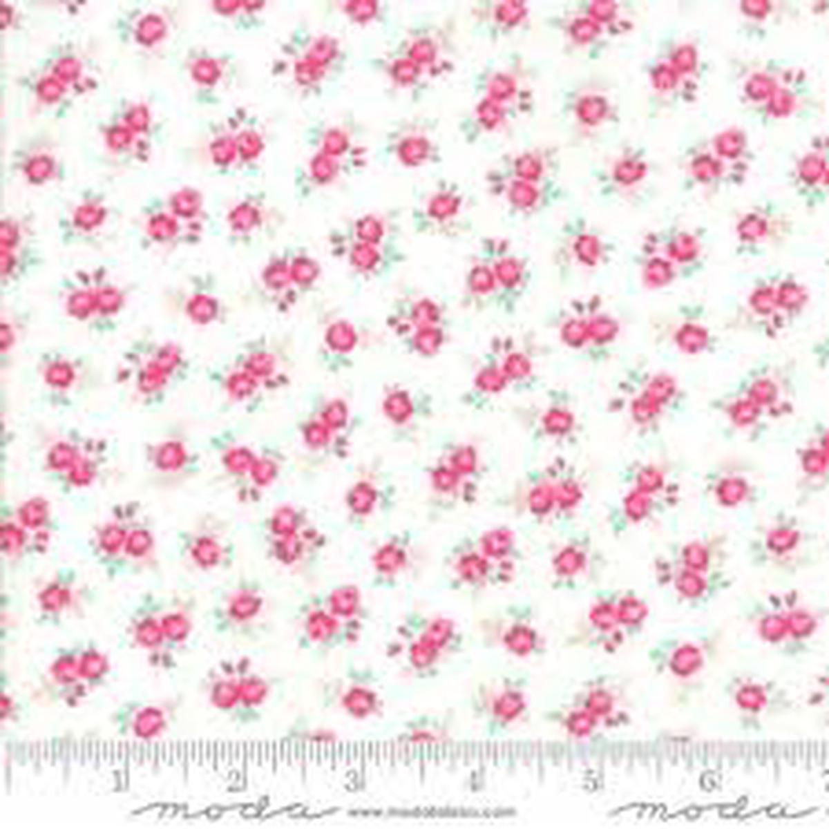 Fabric, Guest Room Linen by Kristyne Czepuryk with Pretty by Hand - WHITE FLORAL (by the yard)