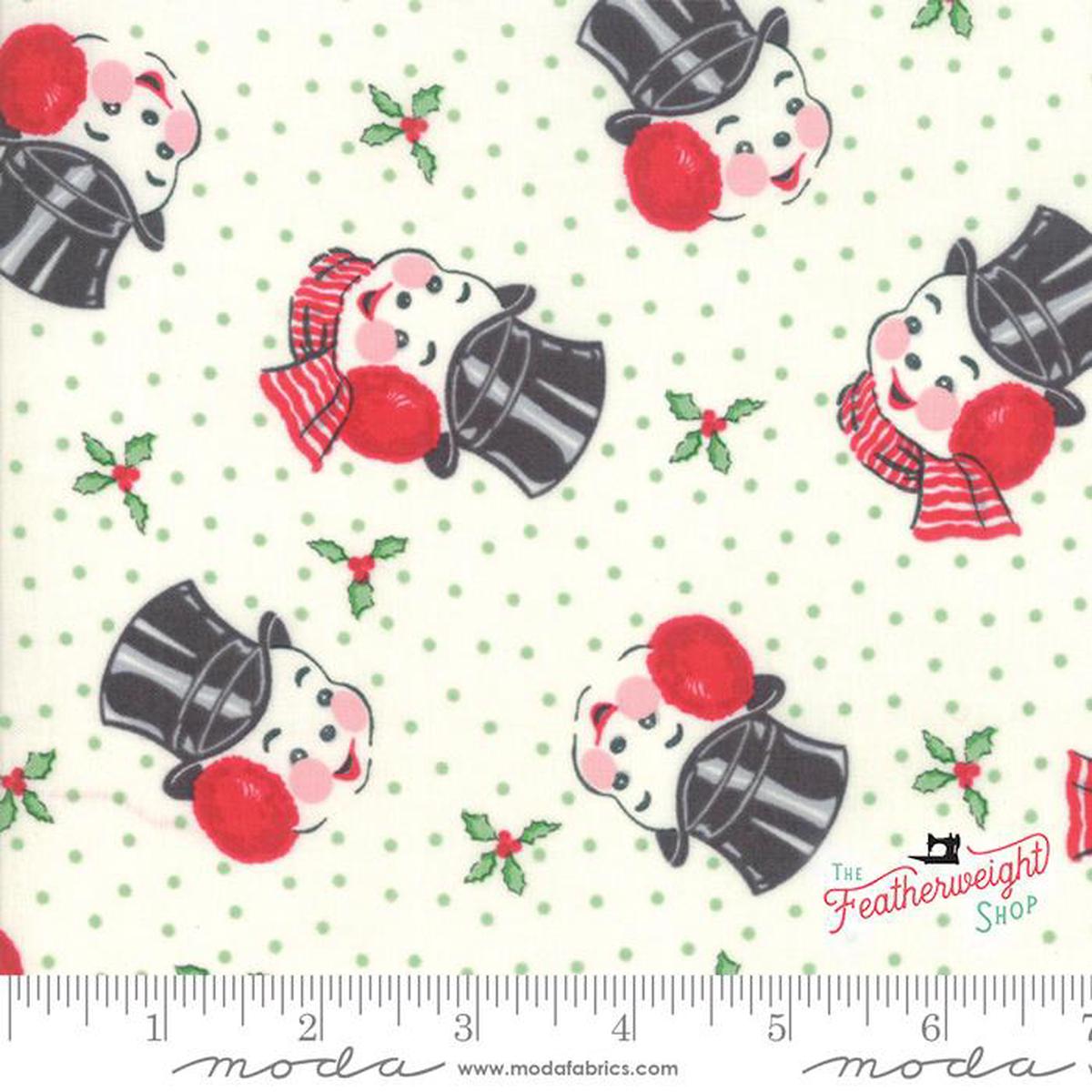 Fabric, Swell Sweet Christmas Marzipan by Urban Chiks for Moda - WHITE SNOWMAN (by the yard)