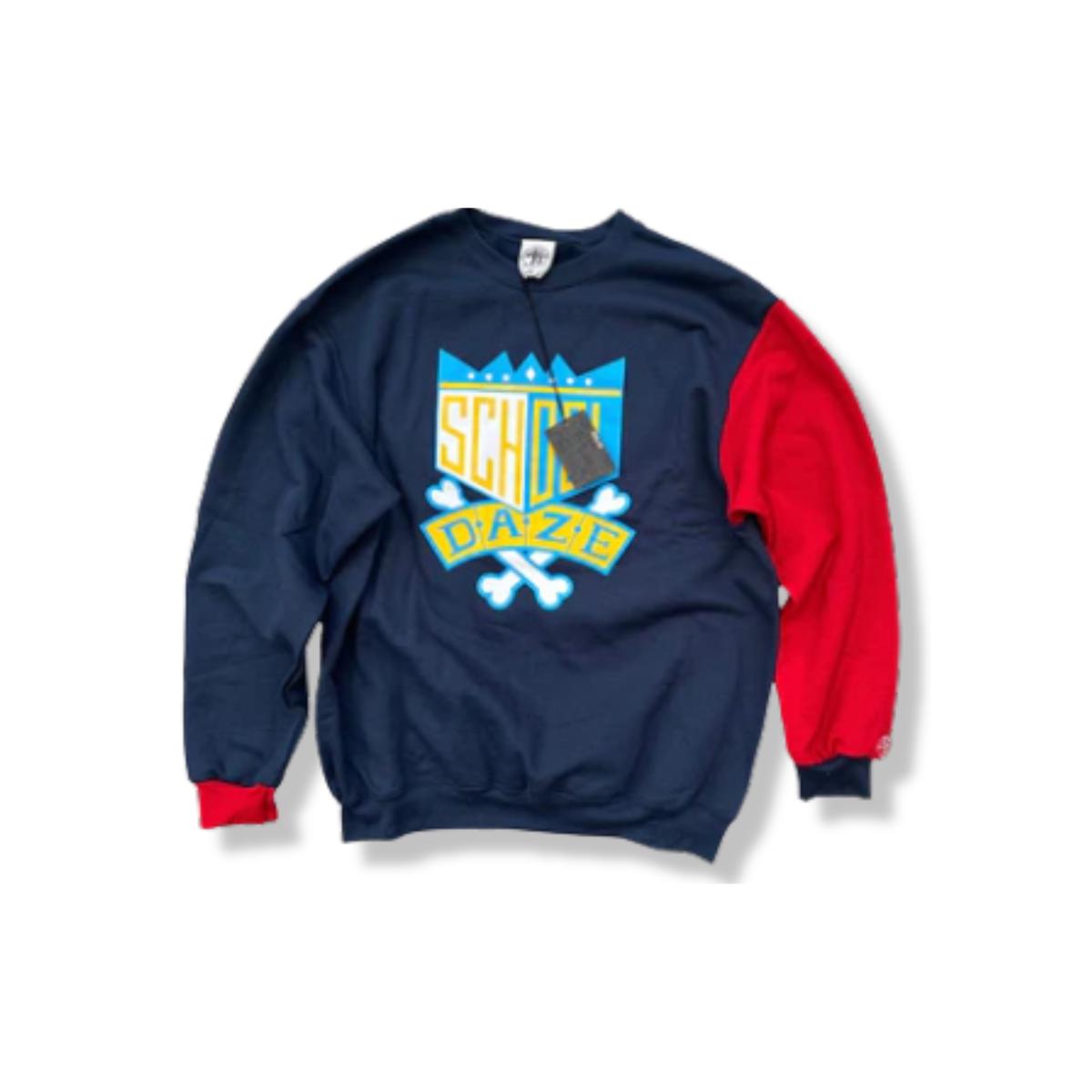 School Daze x HBCU Crewneck - 40 Acres x COINTEL - Navy/Yellow/Red