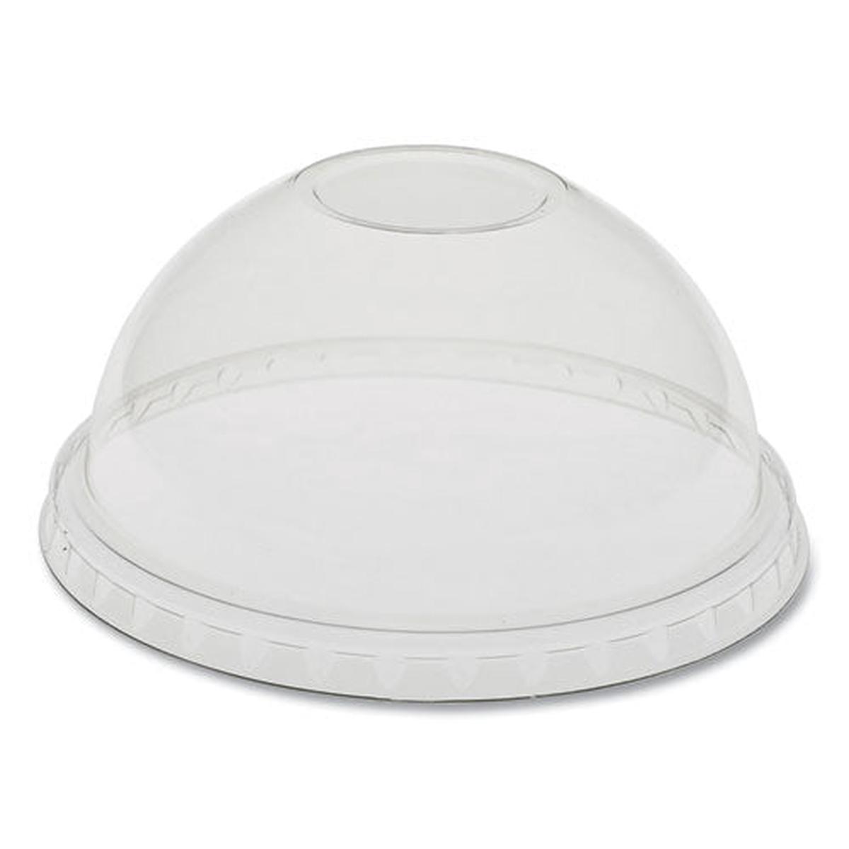 Earthchoice Cold Cup Lids With No Straw Hole, Dome Lid, Fits 9 Oz To 20 Oz 
