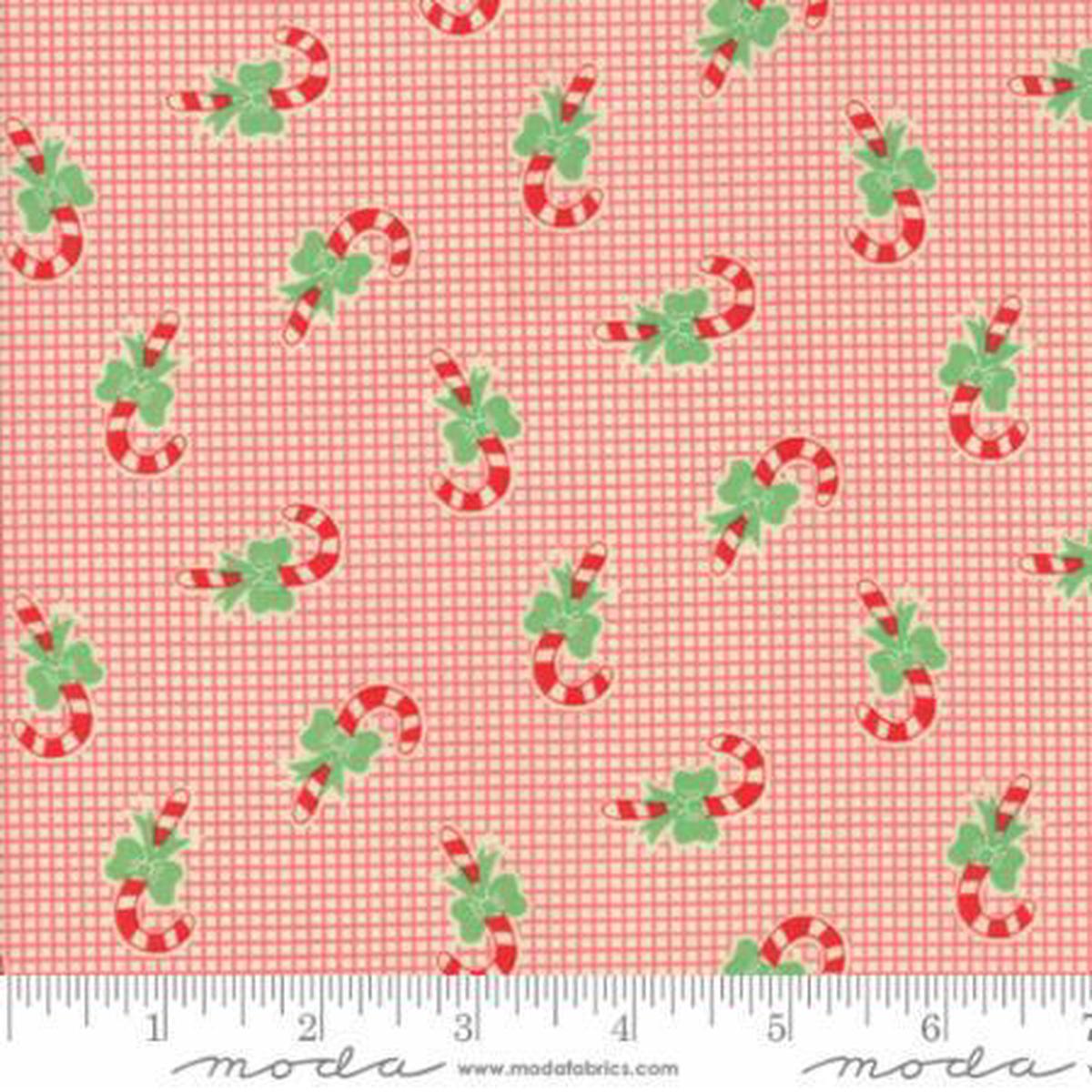 Fabric, Swell Christmas by Urban Chiks for Moda Fabrics - Candy Canes, Red