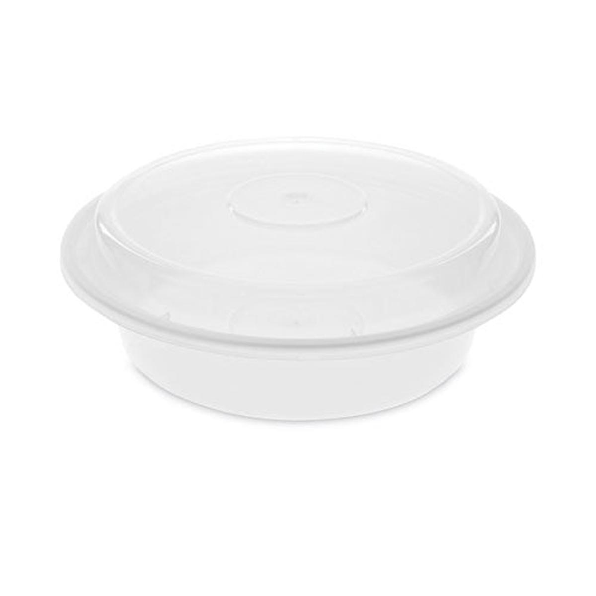 Newspring Versatainer Microwavable Containers, 24 Oz, 7 X 7 X 2.38, White-clear, 150-carton