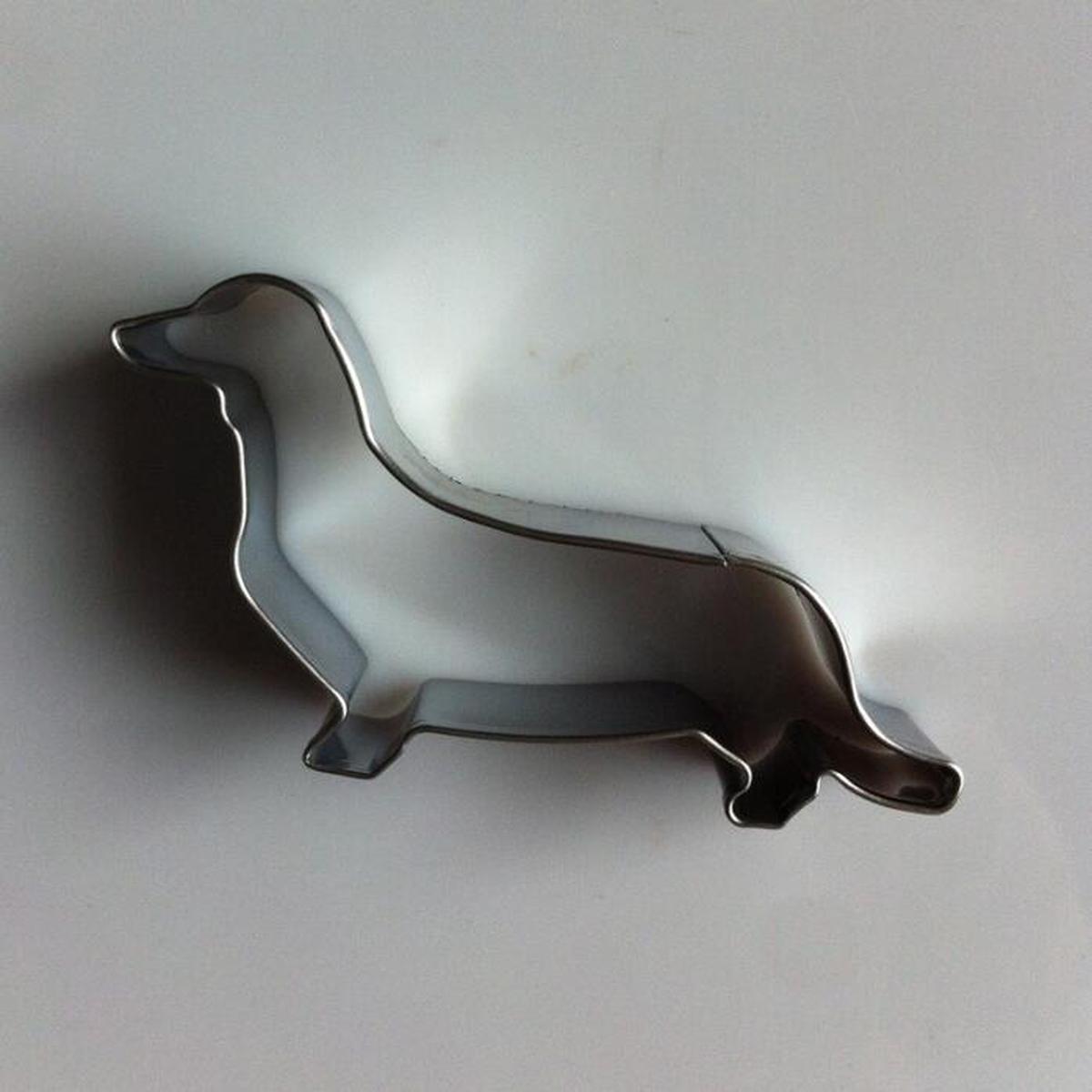 Novelty Dishwasher safe different shapes stainless steel cookie mold dog shape dachshund cookie cutter