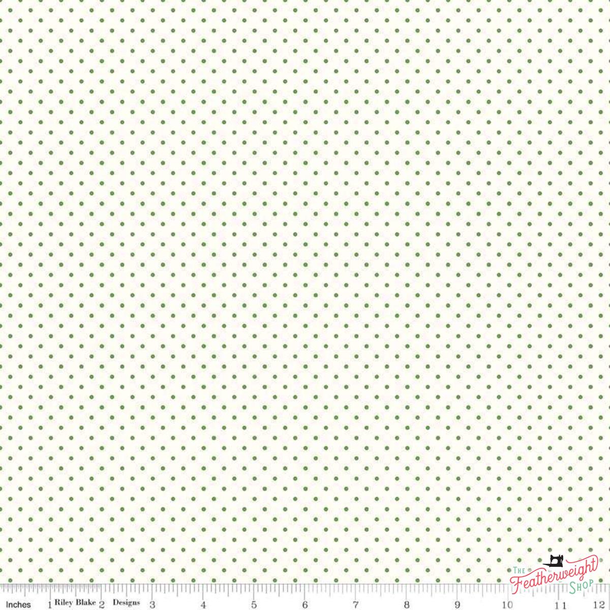 Fabric, Le Creme SWISS DOT CLOVER BASIC by Riley Blake (by the yard)