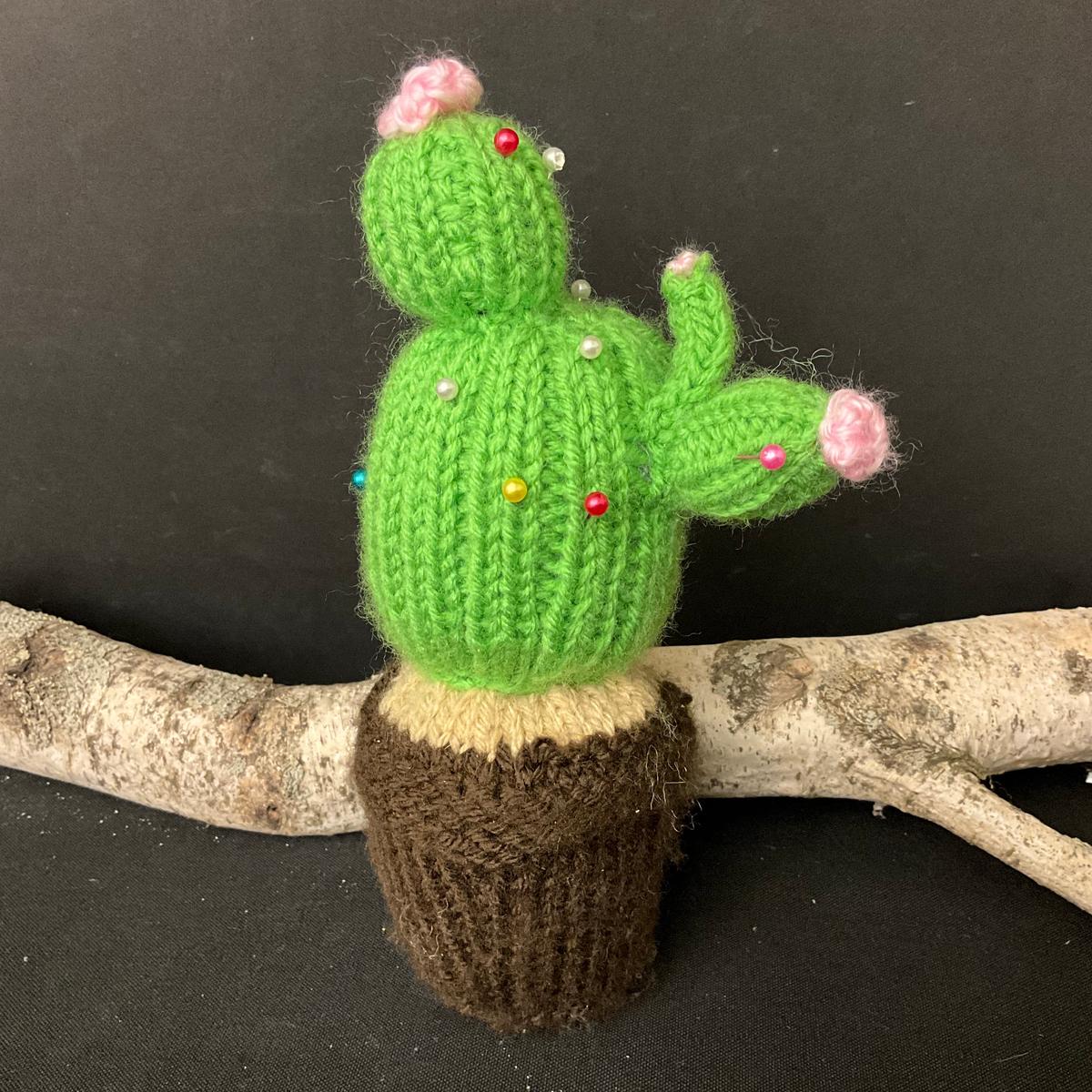 Knitted Cactus Pincushion