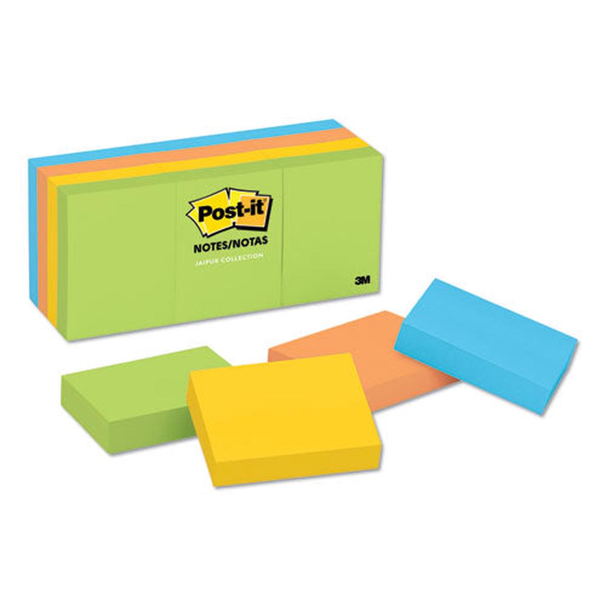 Original Pads In Jaipur Colors, 1 1-2 X 2, 100-sheet, 12-pack
