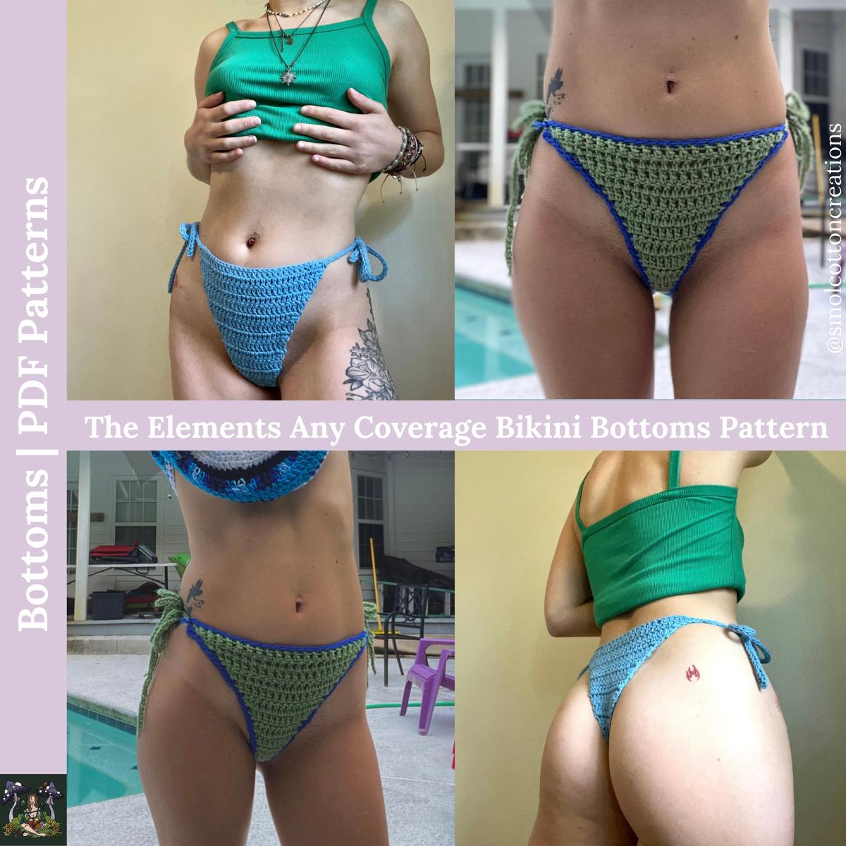 The Elements Any Coverage Bikini Bottoms - DIY Crochet Festival Bikini Bottoms PDF Pattern